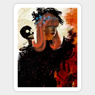 Abstract lady portrait Sticker